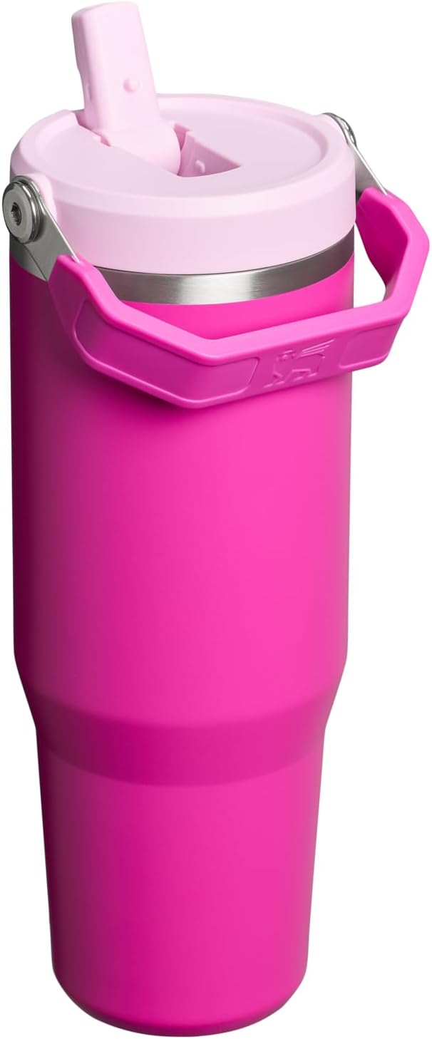 STANLEY ICEFLOW 2.0 - VASO CON PAJILLA ABATIBLE CON ASA, 30 ONZAS, TAPA GIRATORIA Y POPOTE ABATIBLE, BOTELLA DE AGUA RESISTENTE A - 3