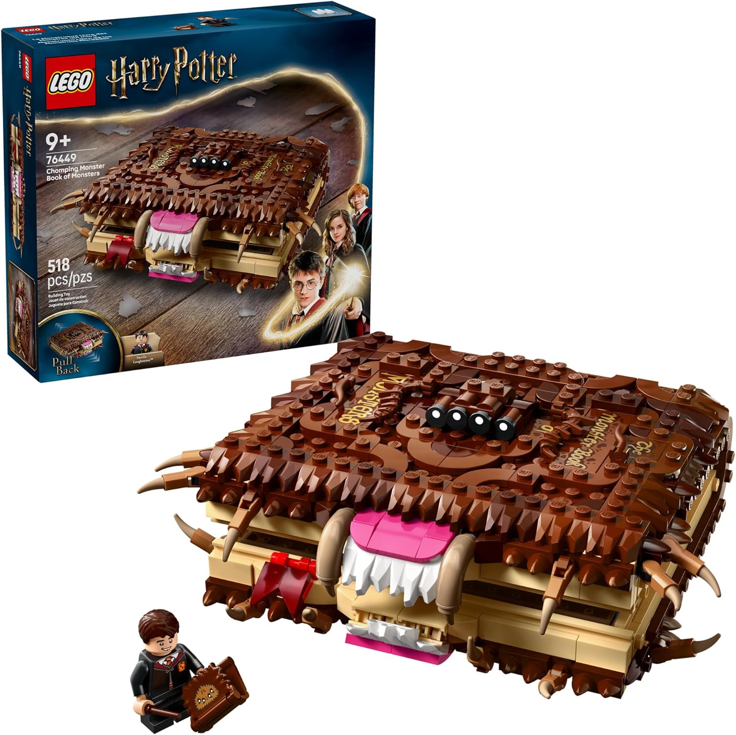 LEGO HARRY POTTER CHOMPING MONSTER BOOK OF MONSTERS  76449 LIBRO DE MONSTRUOS MORDELÓN 518 PIEZAS - 1
