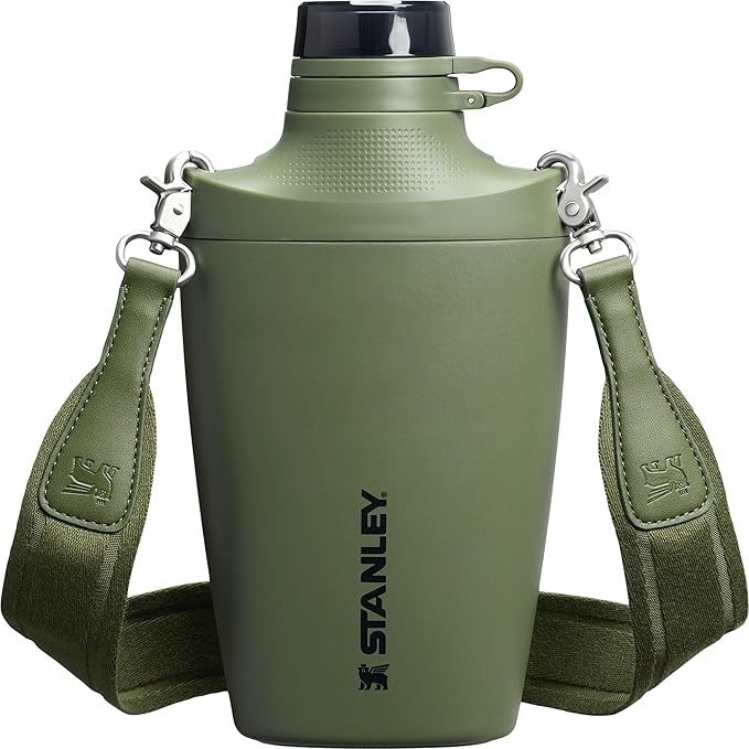 STANLEY CROSS BOTTLE 23 OZ - 680 ML BOTELLA DE VIAJE CON CORREA JACQUARD TAPA DE TRITAN A PRUEBA DE FUGAS CON POPOTE EXTRAIBLE - 1