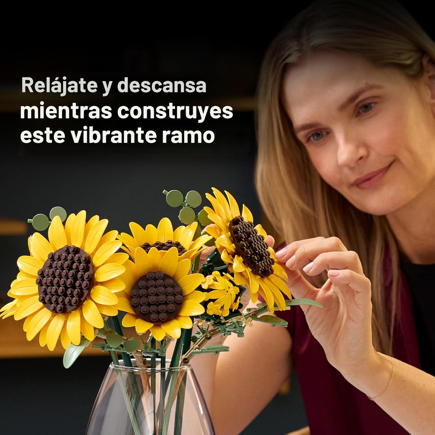 LEGO BOTANICALS 11502 - JUEGO DE CONSTRUCCIÓN DE RAMO DE GIRASOL PARA ADULTOS DE 686 PIEZAS - 3