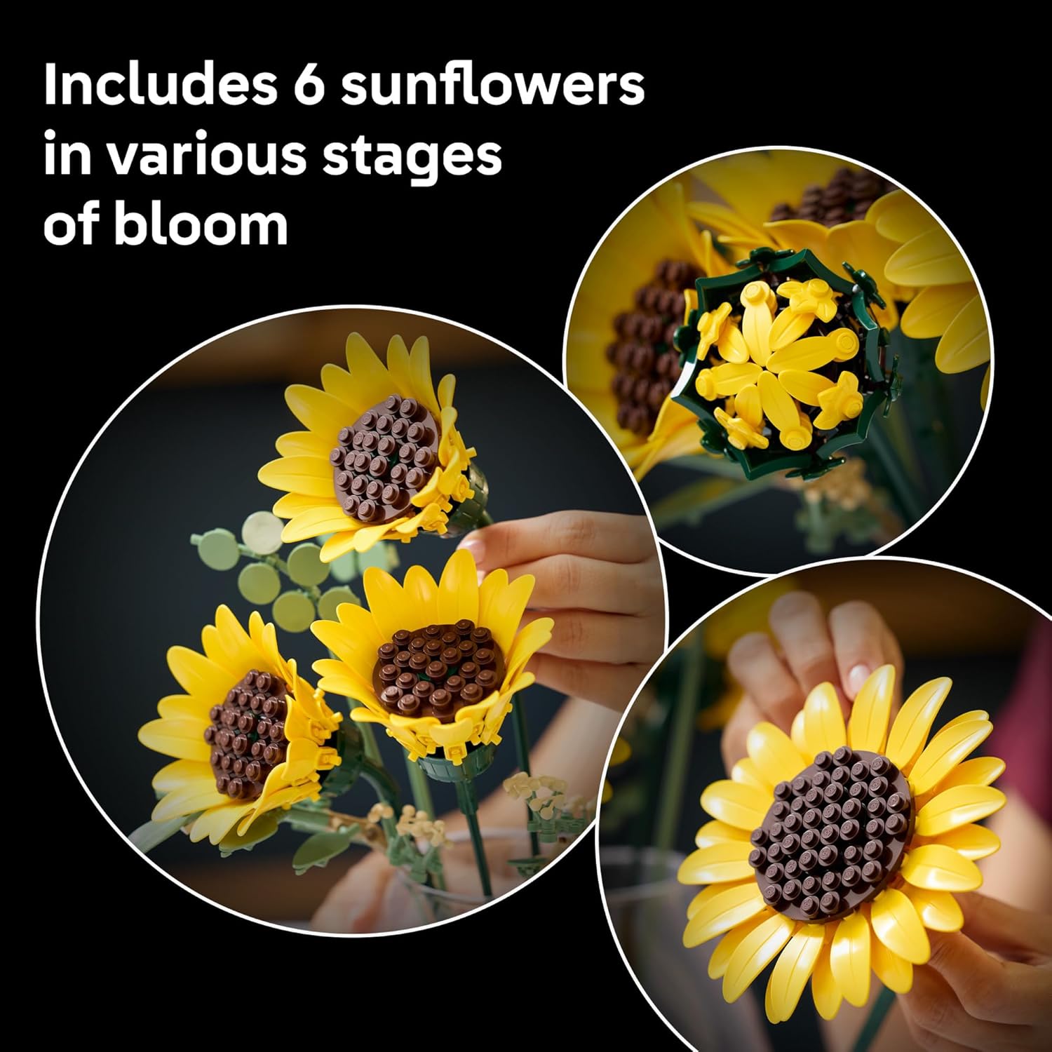 LEGO BOTANICALS 11502 - JUEGO DE CONSTRUCCIÓN DE RAMO DE GIRASOL PARA ADULTOS DE 686 PIEZAS - 4