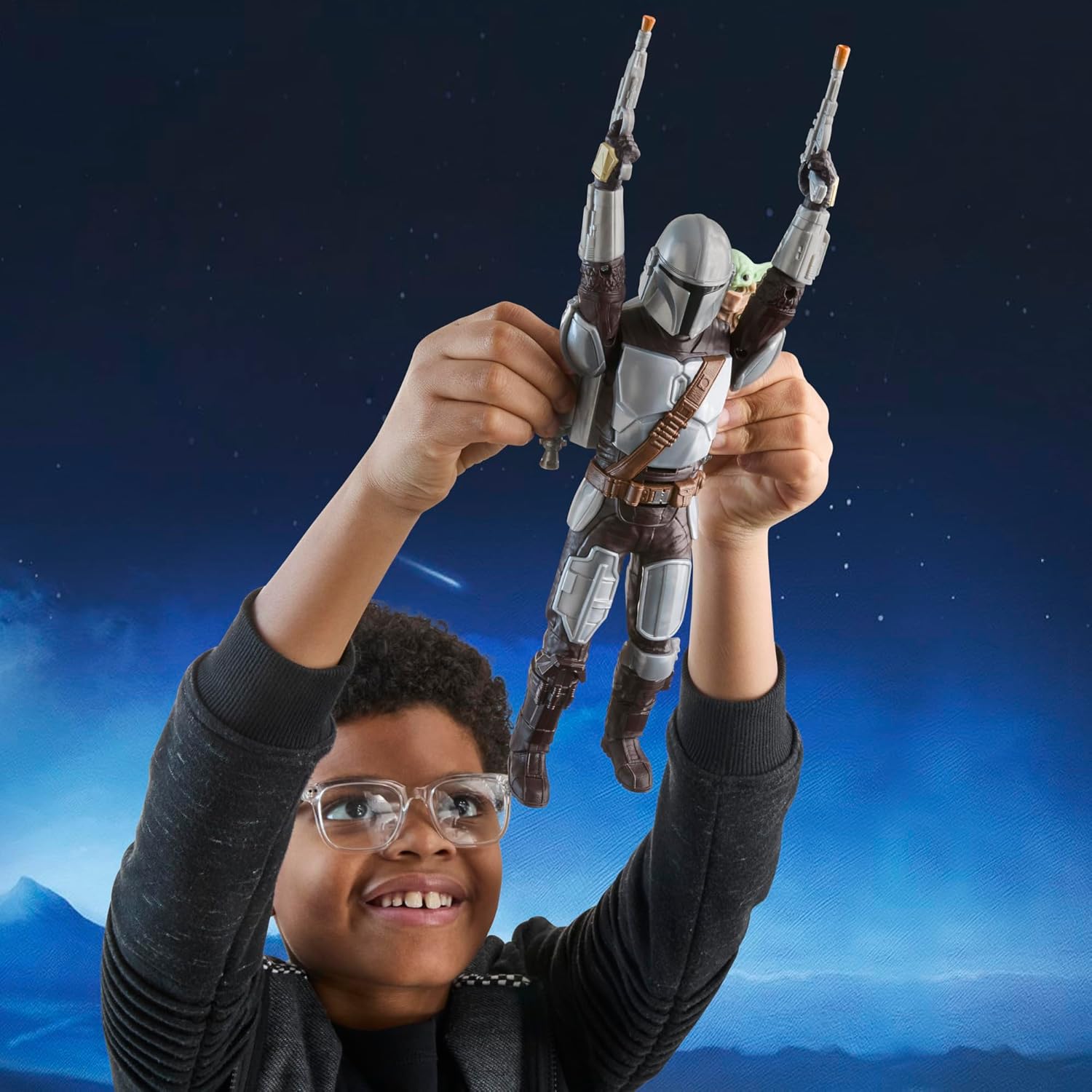 STAR WARS THE MANDALORIAN Y GROGU BOUNTY BLASTER, FIGURA DE ACCIÓN DE 11 PULGADAS CON EFECTOS DE SONIDO, JUGUETES INTERACTIVOS - 7
