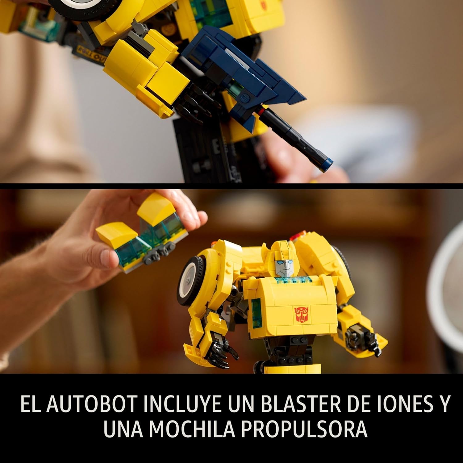 LEGO ICONS TRANSFORMERS BUMBLEBEE 10338 FIGURA DE ACCIÓN JUGUETE COLECCIONABLE DE ROBOT PARA ADULTOS DE 950 PIEZAS - 6