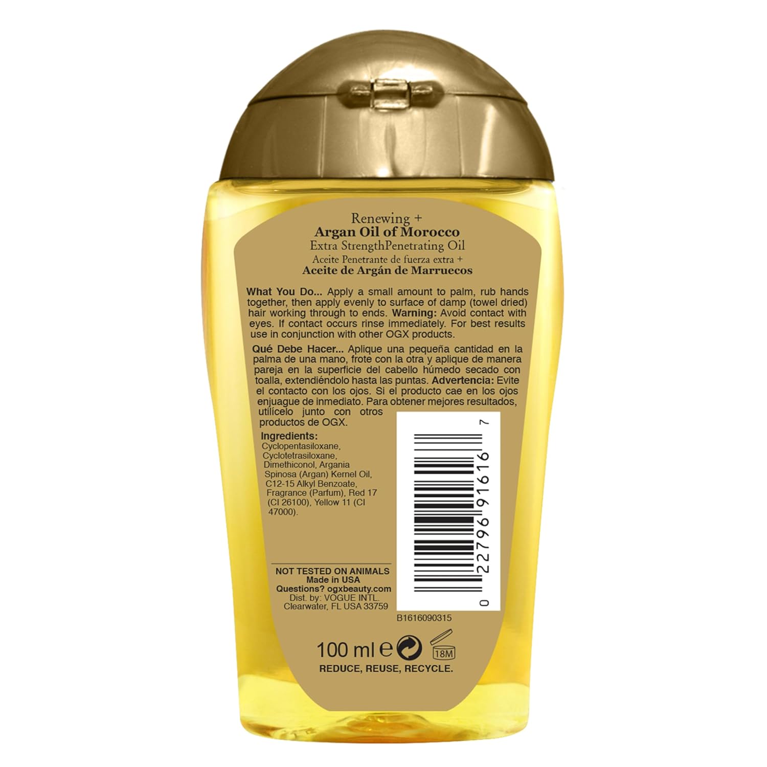 OGX RENEWING + ACEITE DE ARGÁN DE MARRUECOS PARA EL CABELLO TRATAMIENTO DE SUERO PENETRANTE FUERTE PARA CABELLO SECO DAÑADO - 2
