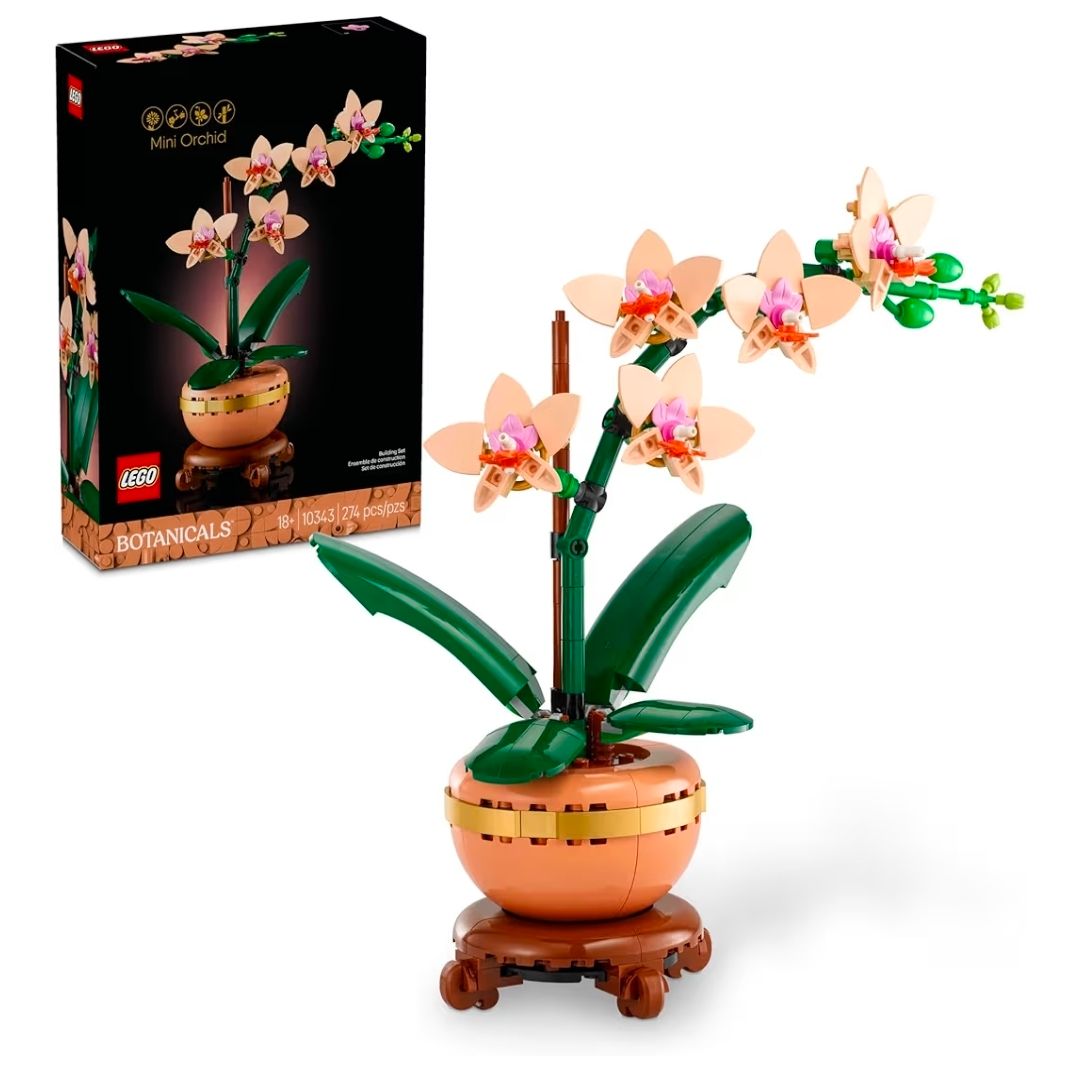LEGO BOTANICALS MINI ORCHID 10343 MINI ORQUIDEAS PLANTAS FLOR ARTIFICIAL DECORACION PARA ADULTOS REGALO - 1