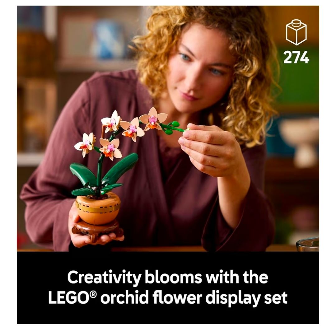 LEGO BOTANICALS MINI ORCHID 10343 MINI ORQUIDEAS PLANTAS FLOR ARTIFICIAL DECORACION PARA ADULTOS REGALO - 3