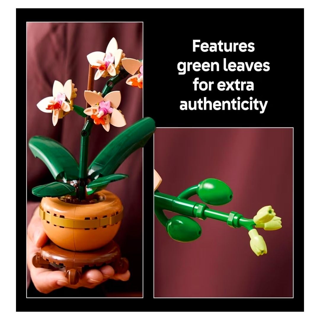 LEGO BOTANICALS MINI ORCHID 10343 MINI ORQUIDEAS PLANTAS FLOR ARTIFICIAL DECORACION PARA ADULTOS REGALO - 5