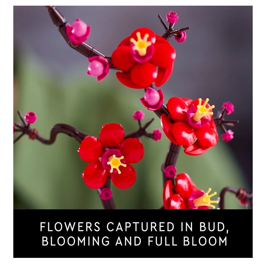 LEGO BOTANICALS PLUM BLOSSOM 10369 FLORES DE CIRUELA ARTIFICIALES PARA ADULTO PLANTA - 4