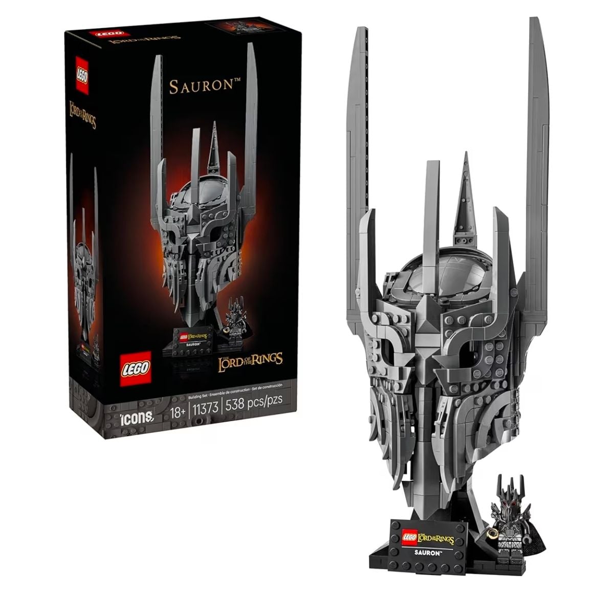 LEGO ICONS THE LORD OF THE RINGS: SAURON'S HELMET 11373 DE 538 PIEZAS - 1