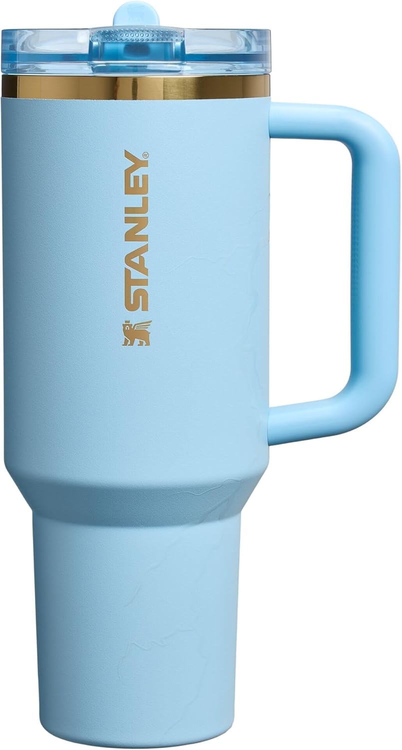 STANLEY X MESSI QUENCHER PROTOUR - VASO DE PAJA CON TAPA A PRUEBA DE FUGAS, 40 ONZAS, POPOTE Y ASA INTEGRADOS, SOPORTE PARA VASOS - 1