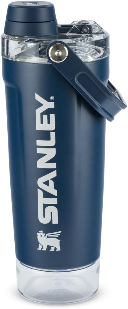 BOTELLA SHAKER STANLEY VITALIZE 20 OZ PARA PROTEINA COLOR AZUL - 1