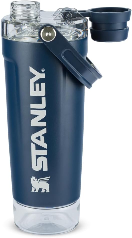 BOTELLA SHAKER STANLEY VITALIZE 20 OZ PARA PROTEINA COLOR AZUL - 2