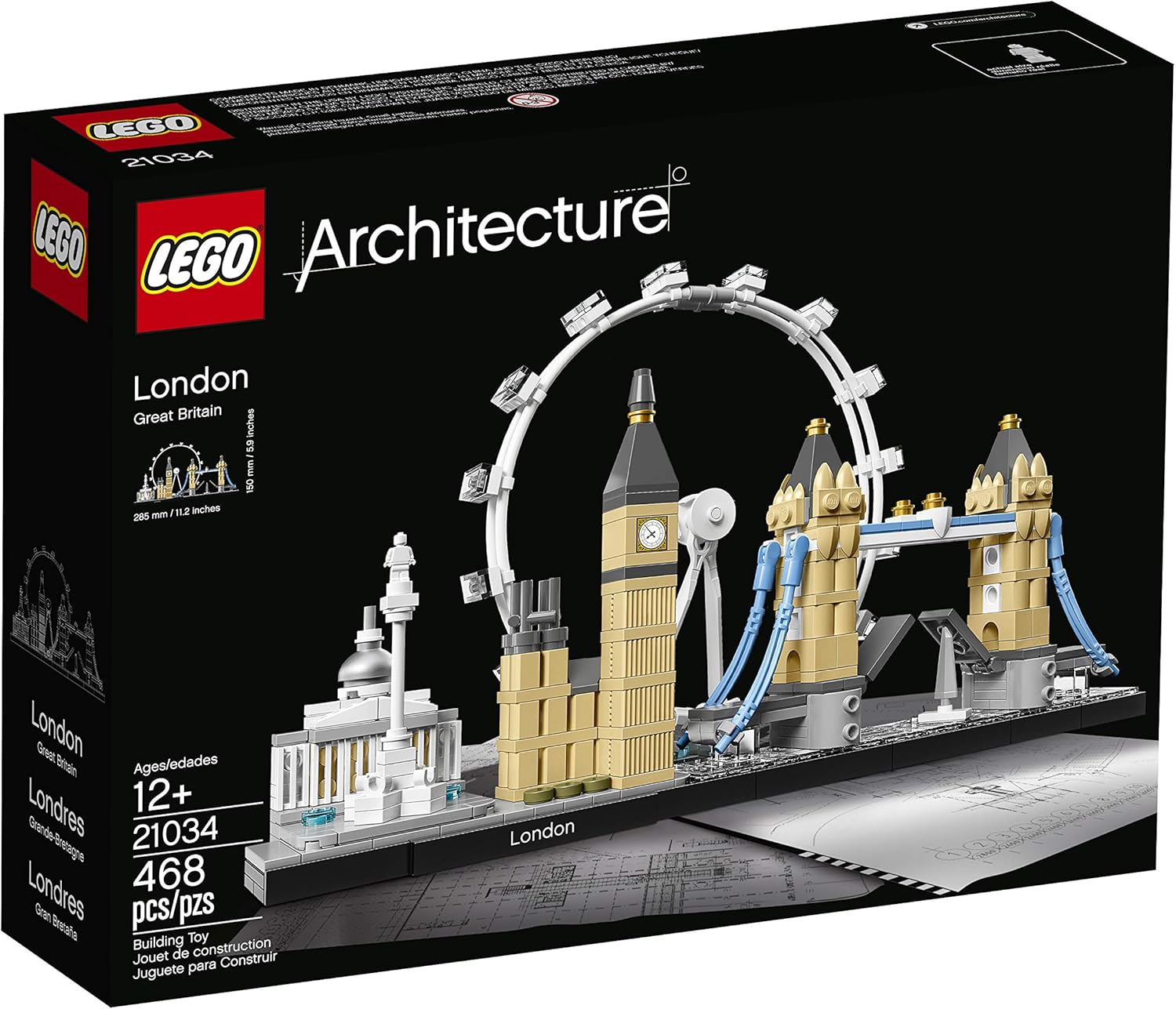 LEGO ARCHITECTURE LONDON SKYLINE 21034 LONDRES 468 PIEZAS - 4