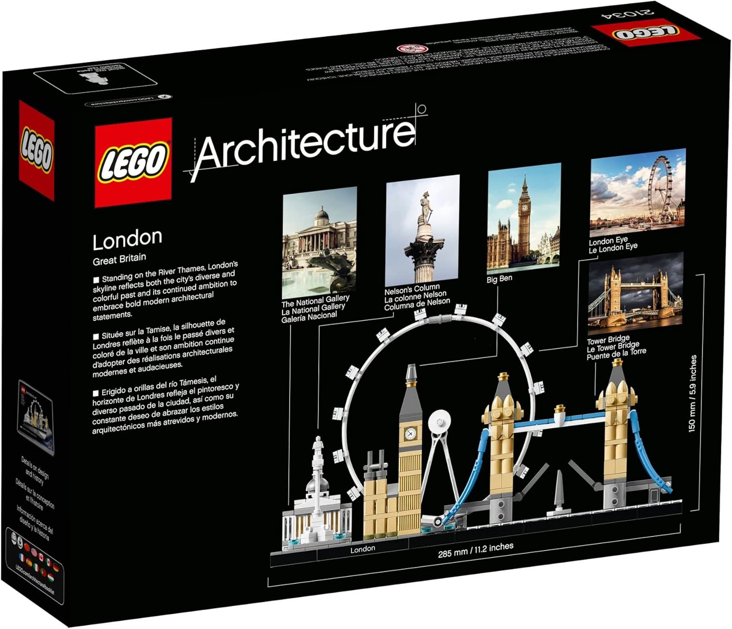 LEGO ARCHITECTURE LONDON SKYLINE 21034 LONDRES 468 PIEZAS - 6