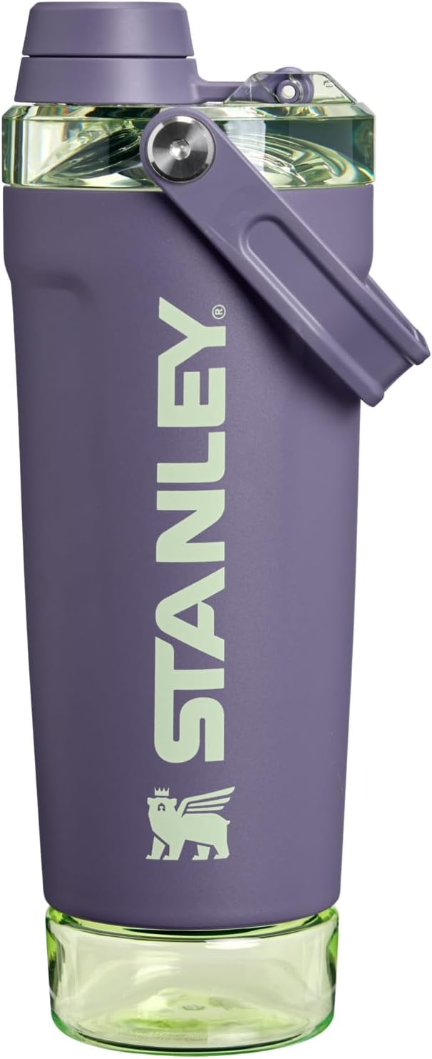 BOTELLA SHAKER STANLEY VITALIZE 20 OZ PARA PROTEINA COLOR MORADO - 1