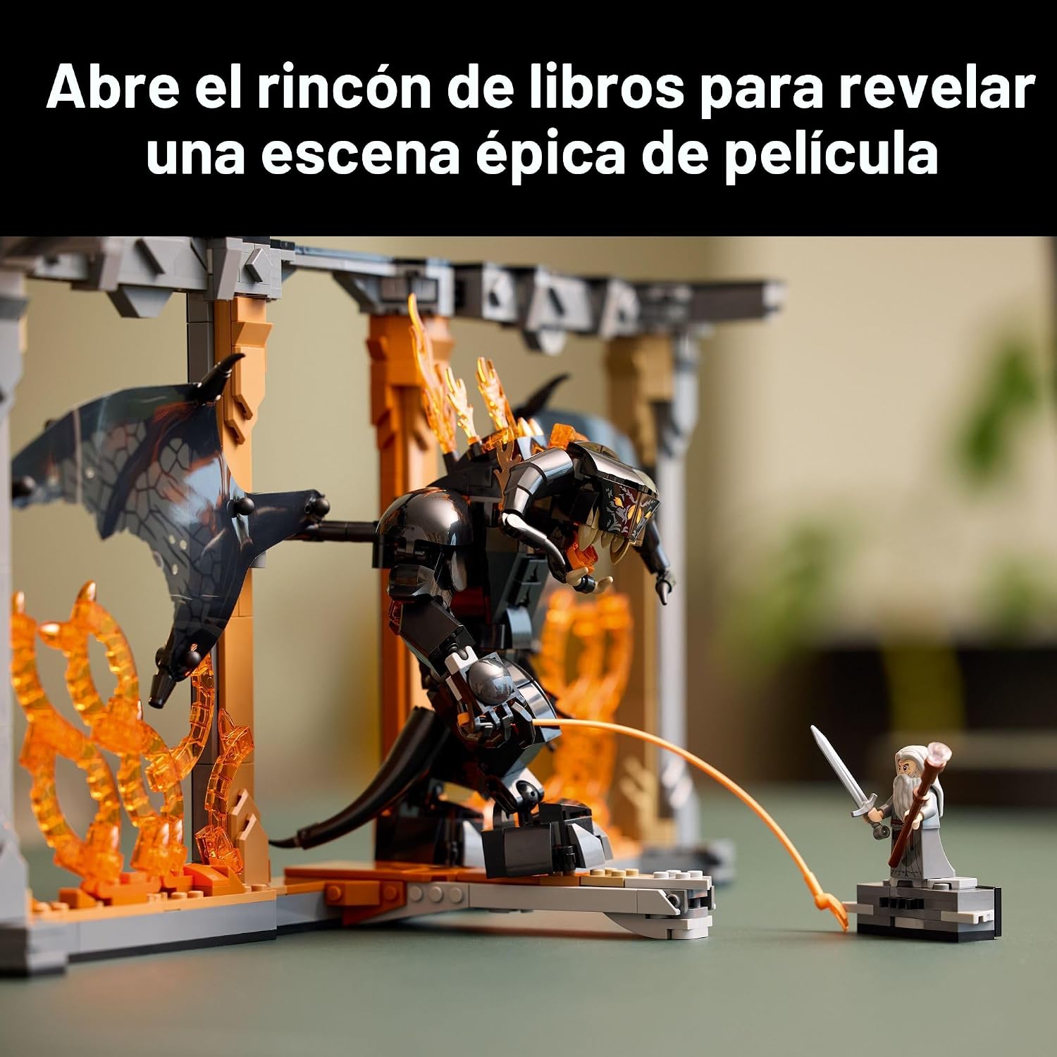 LEGO ICONS THE LORD OF THE RINGS: BALROG BOOK NOOK KIT 1201 PIEZAS - 5