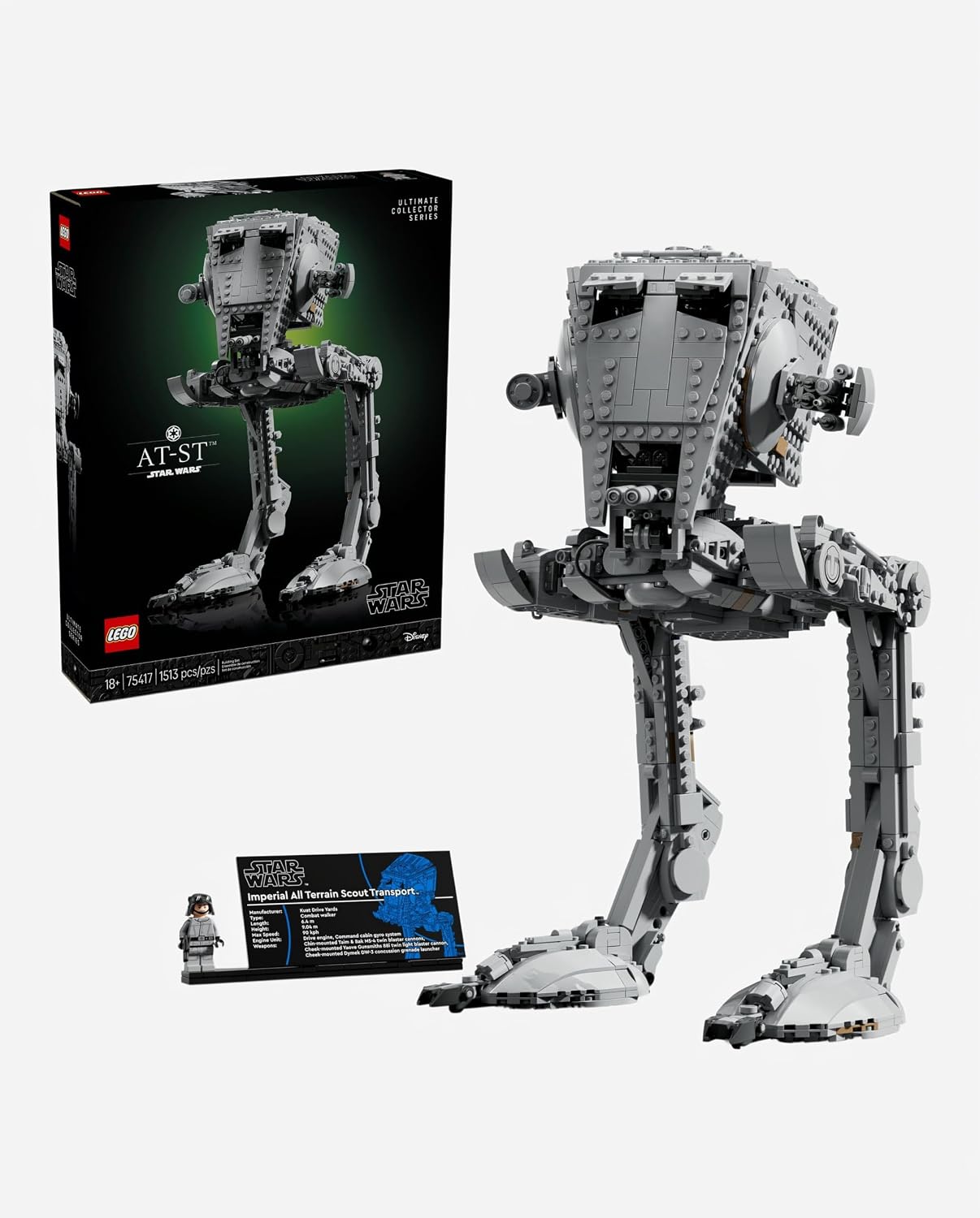 LEGO STAR WARS AT ST WALKER 75417 MODELO COLECCIONABLE DE LAS FUERZAS IMPERIALES - 1