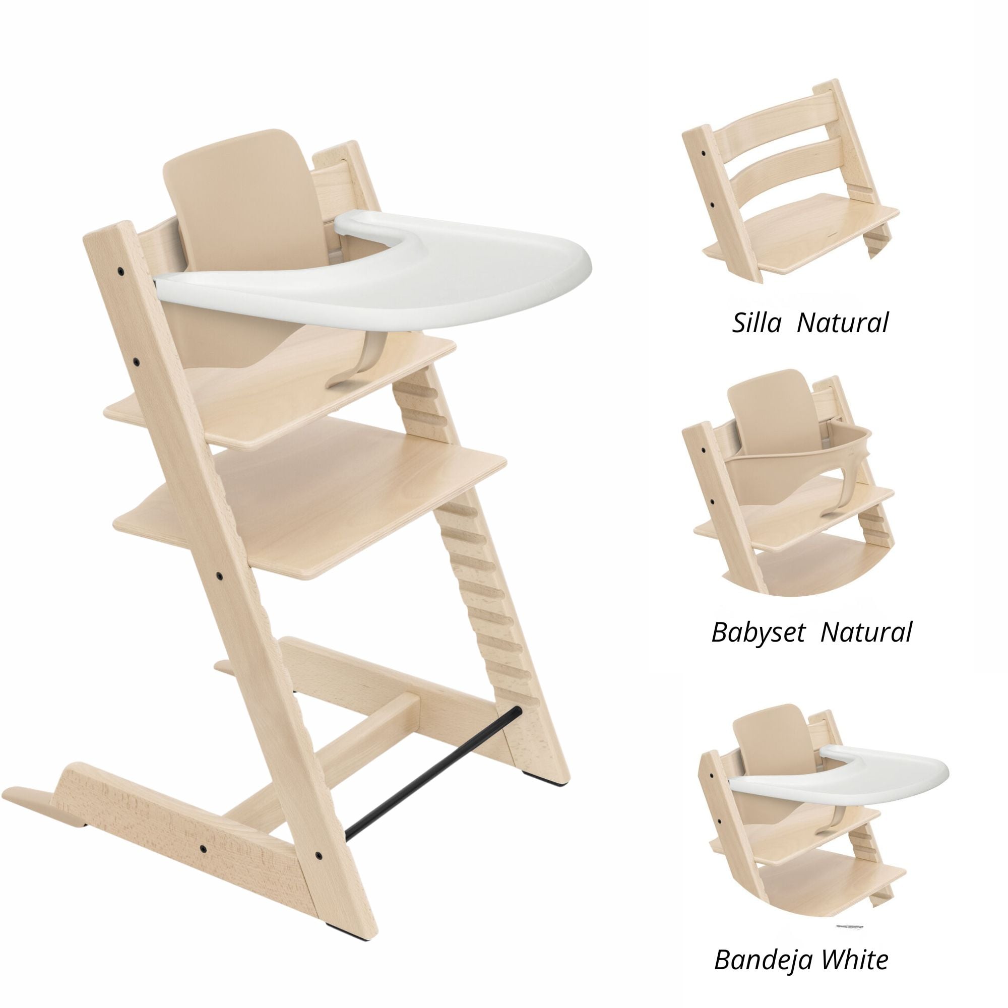 PACK SILLA MODELO TRIPP TRAPP + BABYSET + BANDEJA STOKKE - 1