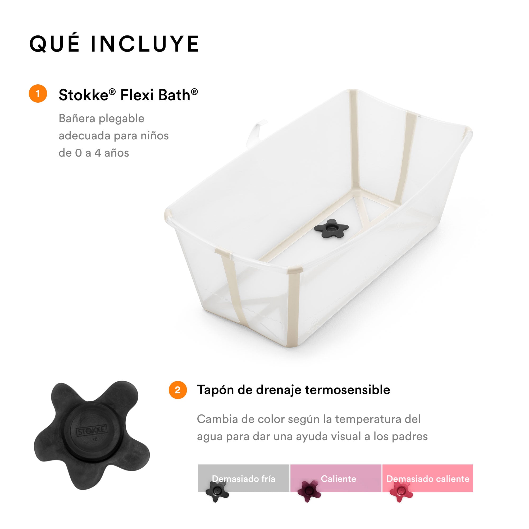 PACK BAÑERA FLEXIBATH V2 + SOPORTE DE PIE STOKKE + SOPORTE DE RECIÉN NACIDO - 2