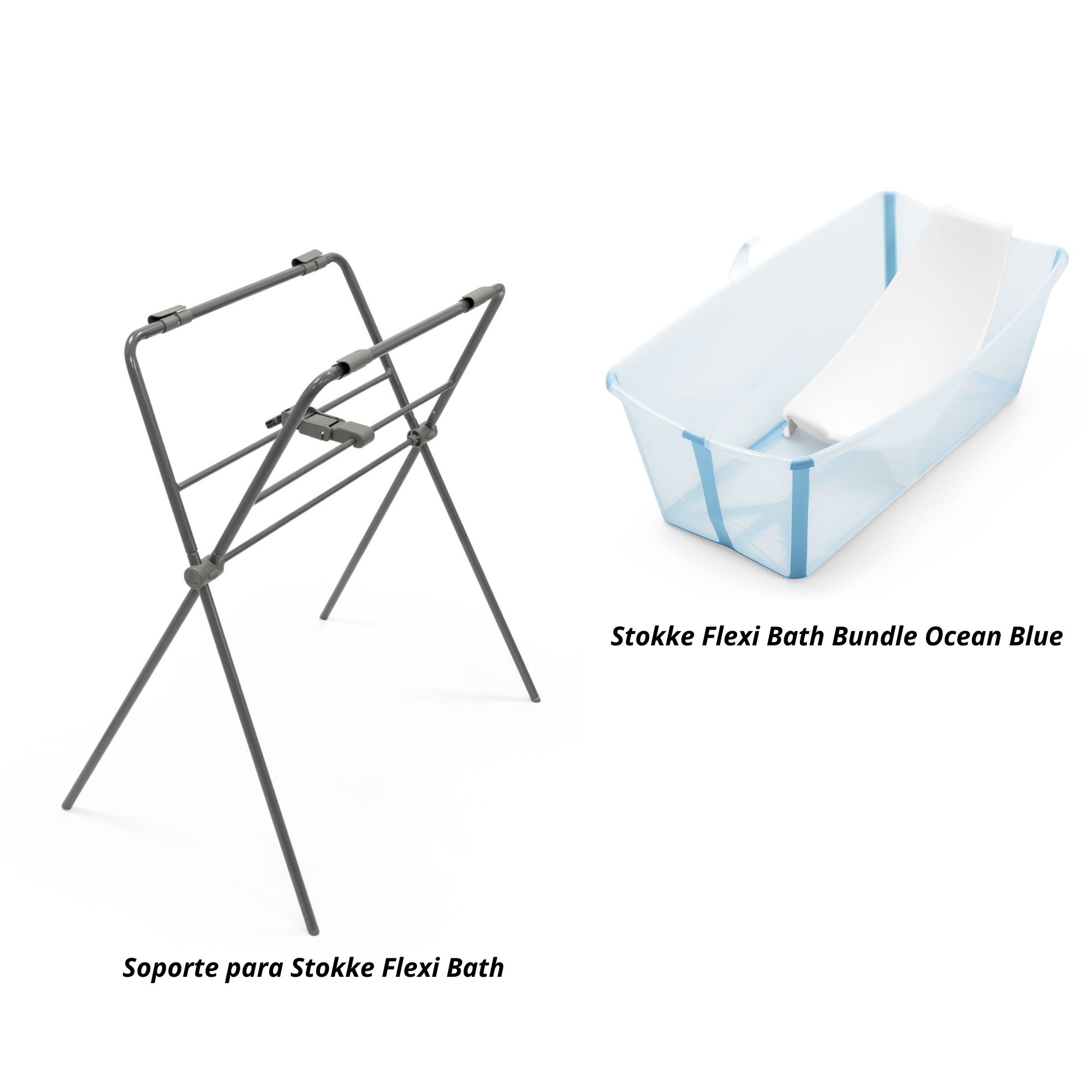 PACK BAÑERA FLEXIBATH + SOPORTE DE PIE + NEWBORN SUPPORT STOKKE - 1