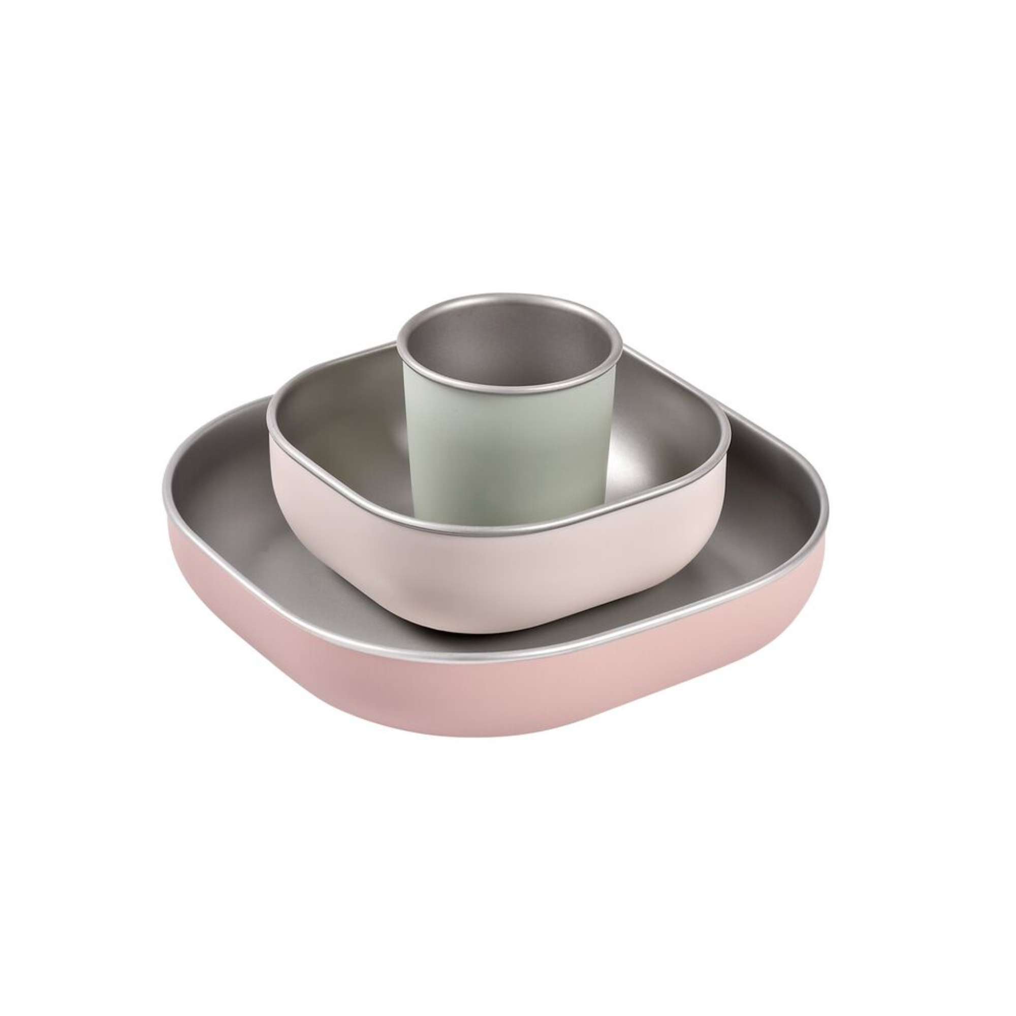 SET DE VAJILLA DE ACERO INOXIDABLE 3 PIEZAS – BEABA - 1