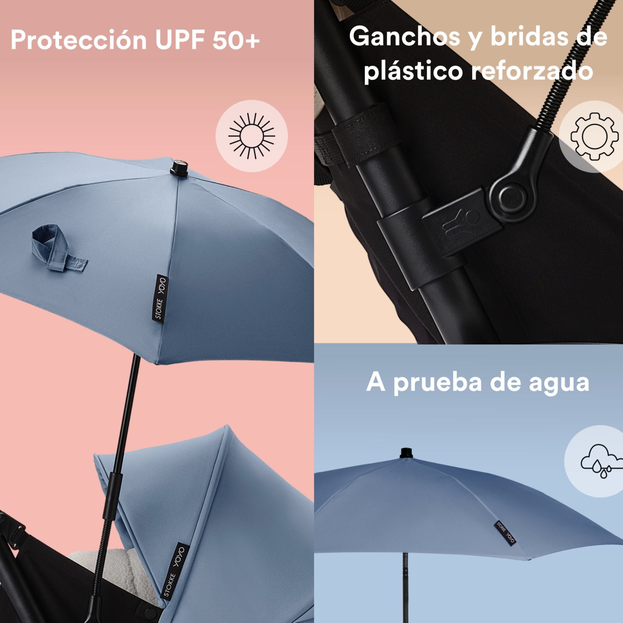 SOMBRILLA PARA COCHE DE BEBÉ STOKKE YOYO² / YOYO³ - 2