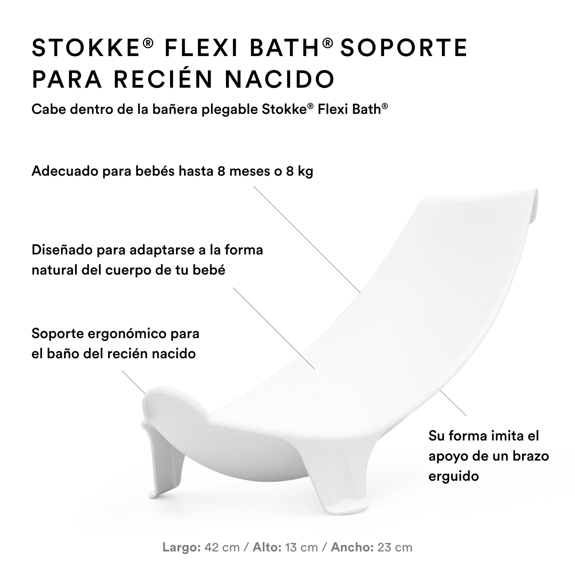PACK BAÑERA PLEGABLE FLEXIBATH XL + SOPORTE RECIÉN NACIDO STOKKE - 4