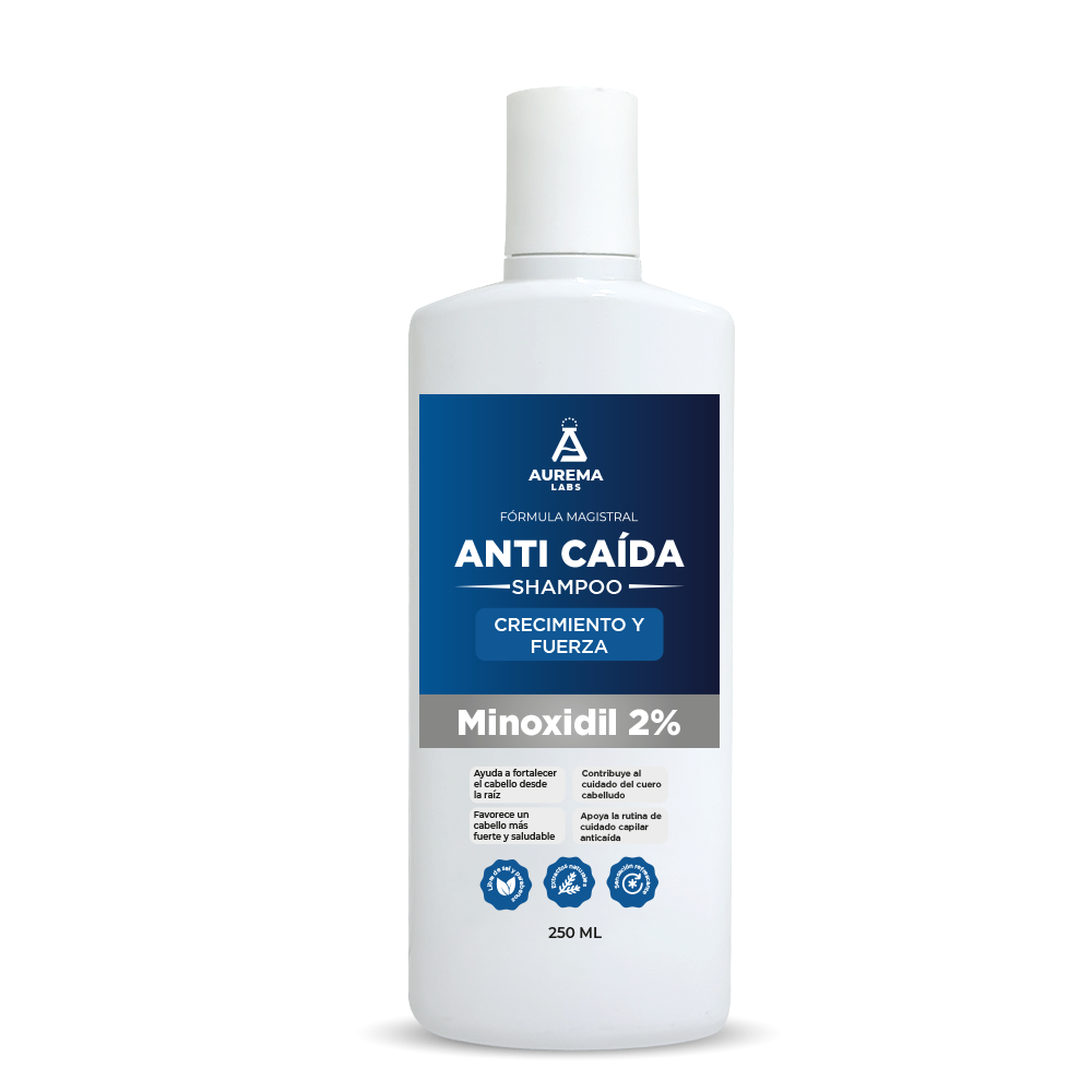 SHAMPOO DERMATOLÓGICO CRECIMIENTO Y FUERZA CONTROL CAÍDA DEL CABELLO DE 250 ML AUREMA LABS - 1