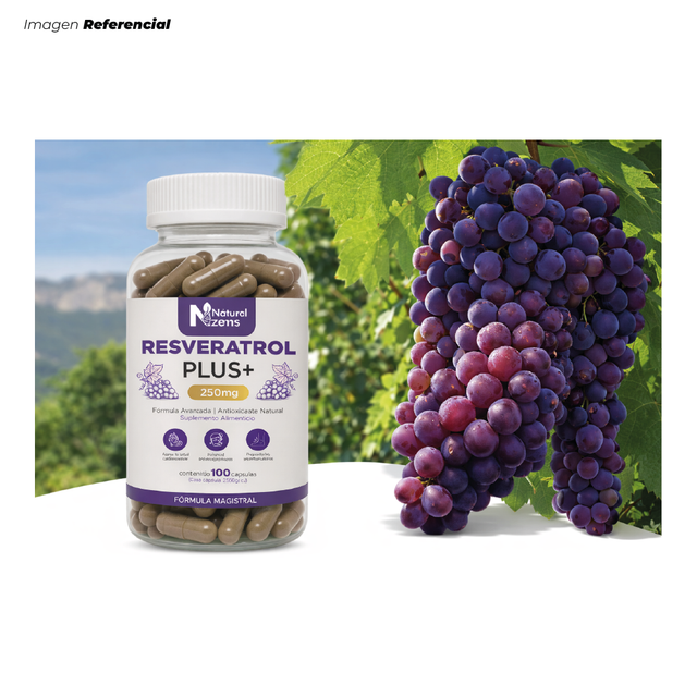 RESVERATROL PLUS + SUPERALIMENTO ANTIOXIDANTES Y LONGEVIDAD CELULAR 100 CÁPSULAS - 2