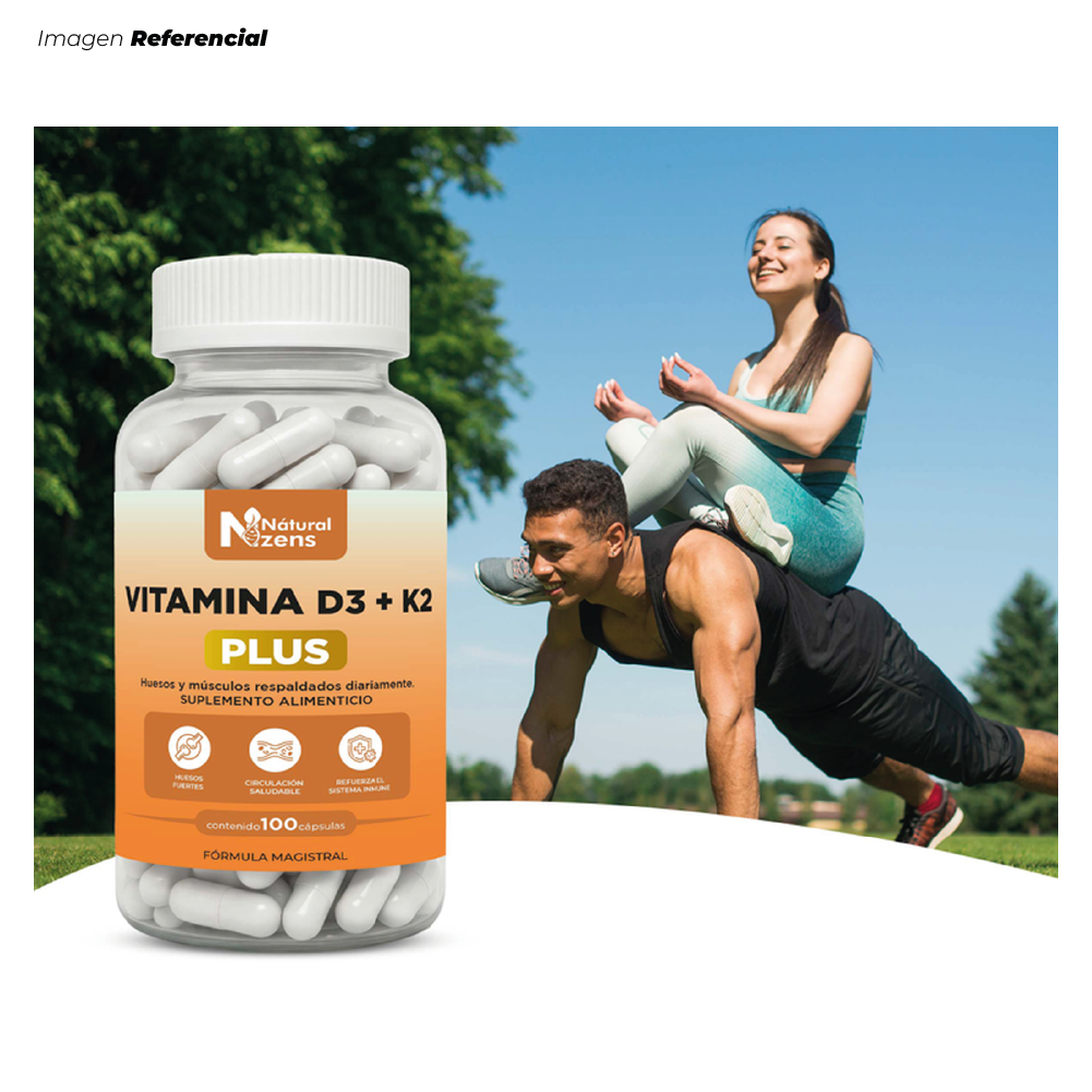 VITAMINA D3 + K2 SUPLEMENTO DIETARIO 100 CÁPSULAS - 1