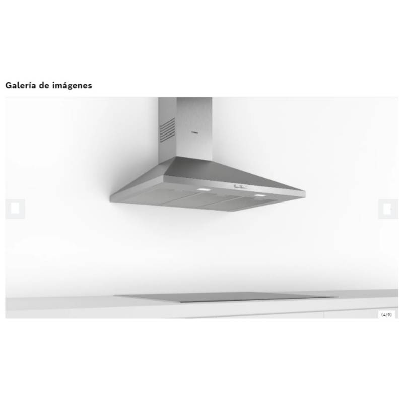 CAMPANA BOSCH 90 CM EXTRACTORA DWP94BC50 DECORATIVA PARED INOX - 5