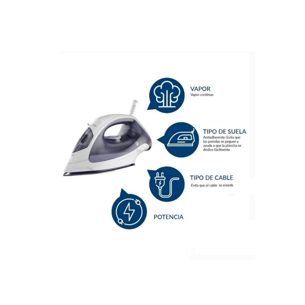 PLANCHA A VAPOR OSTER 1200W GCSTBS3802-053 ELÉCTRICA BASE ANTIADHERENTE - 4