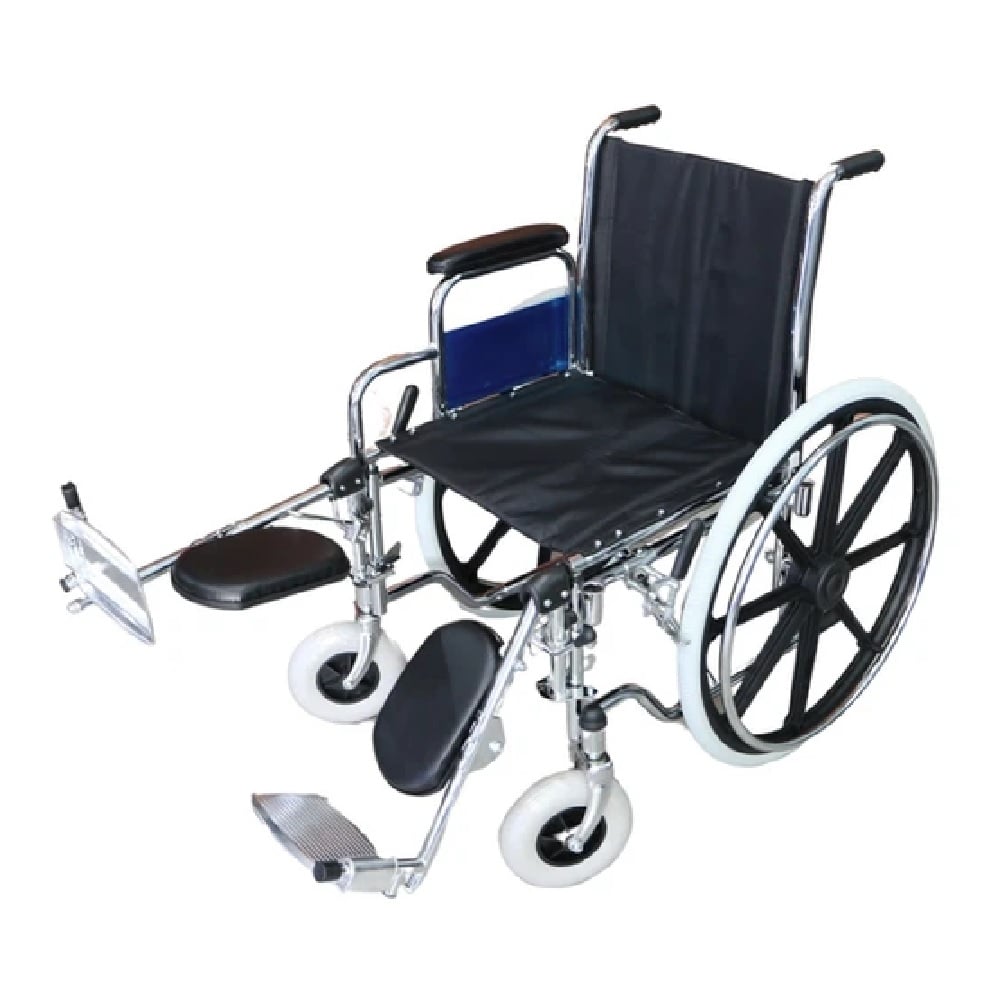 SILLA DE RUEDAS TRAUMATOLOGICA CROMADA AROS PVC - 2
