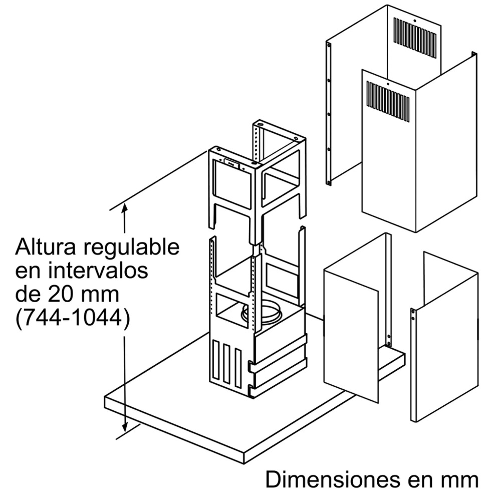 CAMPANA EXTRACTORA BOSCH DIB98JQ50 DECORATIVA TIPO ISLA ACERO INOXIDABLE - 6