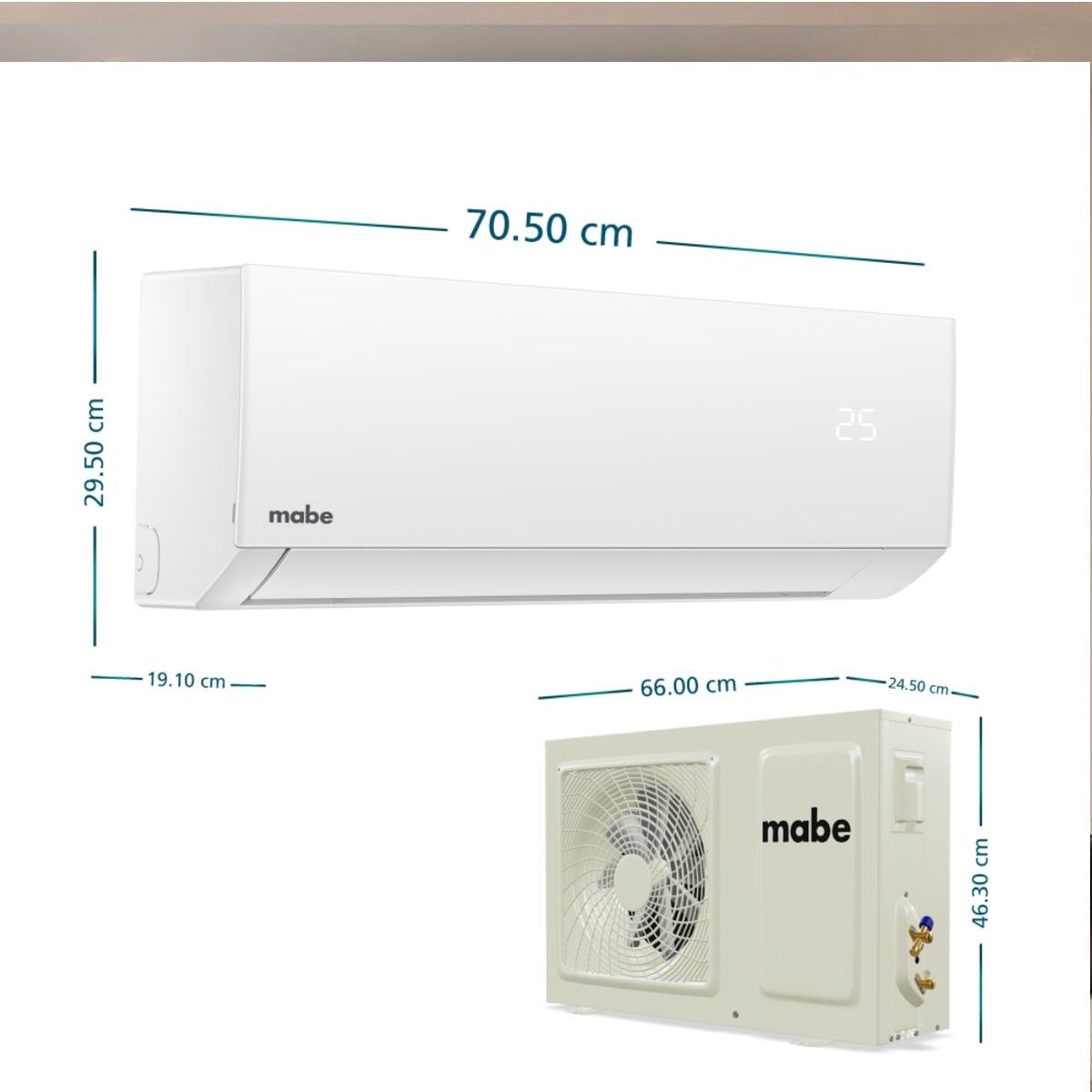 AIRE ACONDICIONADO MABE MMT09CDBWCC32EC1 MINI SPLIT 9000 BTU BLANCO - 4