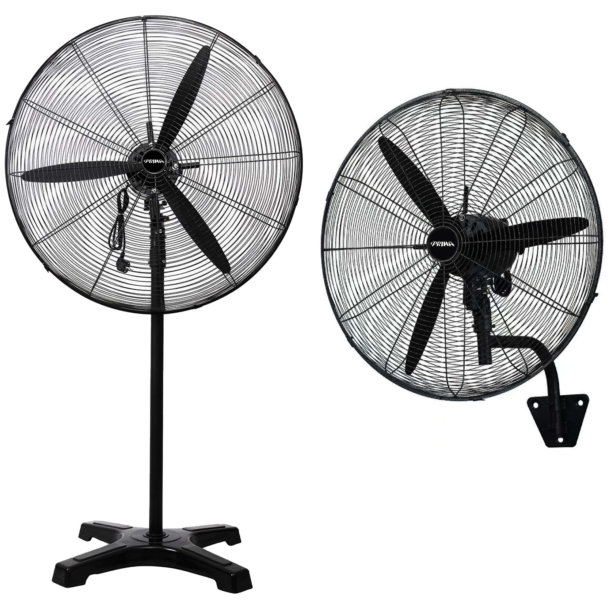 VENTILADOR PRIMA PF-30EP INDUSTRIAL DE PIE O PARED 30' 230 WATTS  NEGRO - 1