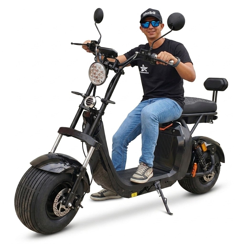 MOTO ELECTRICA CHOPPER CITYCOCO 1500W BATERIA EXTRAIBLE LITIO 12AH - 3