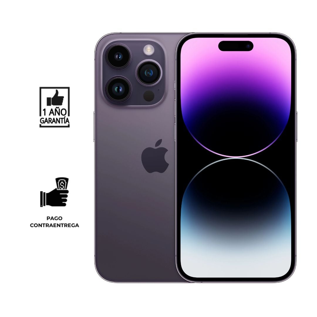 REACONDICIONADO IPHONE 14 PRO 128GB I GRADO A I COLOR MORADO - 1