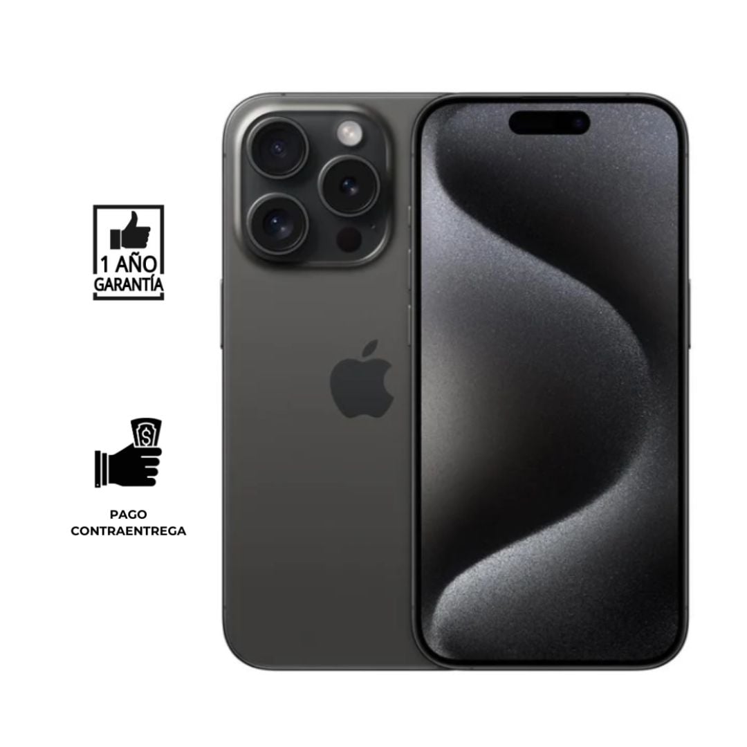 REACONDICIONADO IPHONE 15 PRO 128GB I GRADO B I COLOR NEGRO - 1
