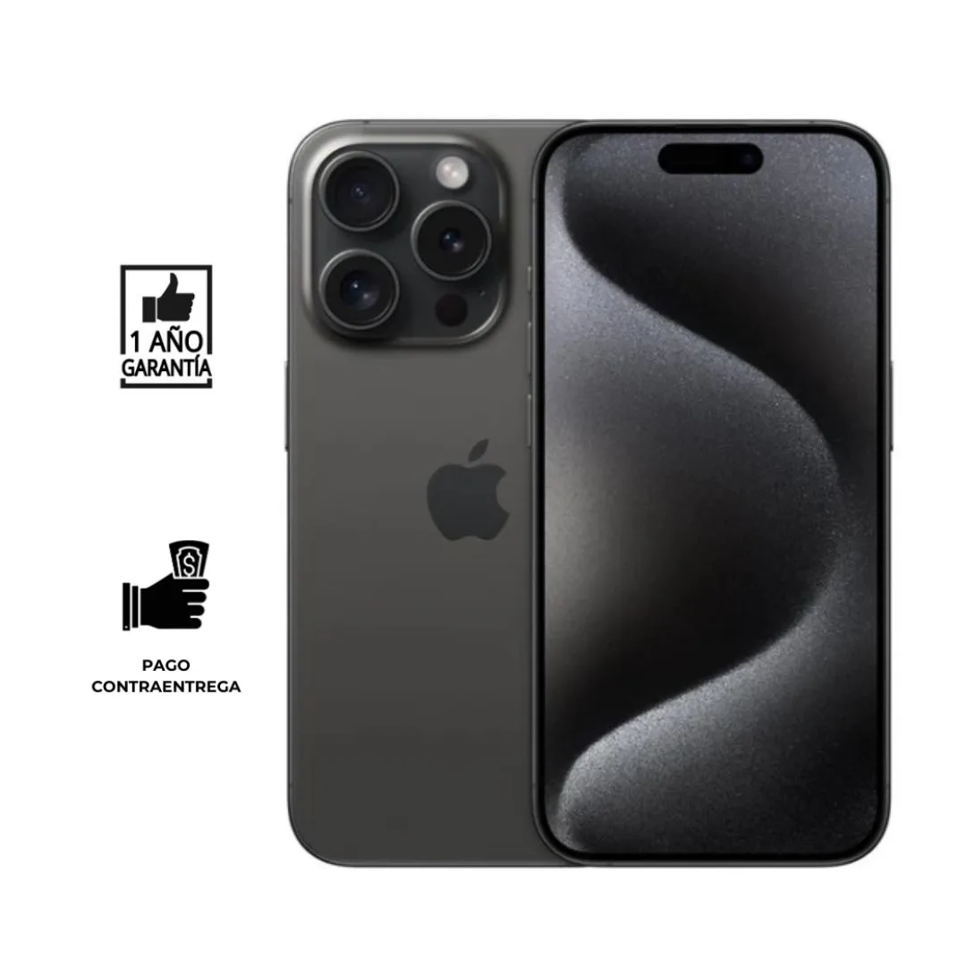 REACONDICIONADO IPHONE 15 PRO 128GB I GRADO A I COLOR NEGRO - 1
