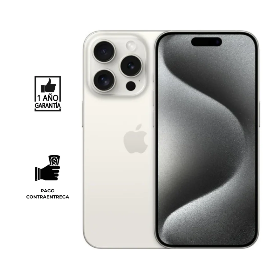 REACONDICIONADO IPHONE 15 PRO 128GB I GRADO A I COLOR BLANCO - 1