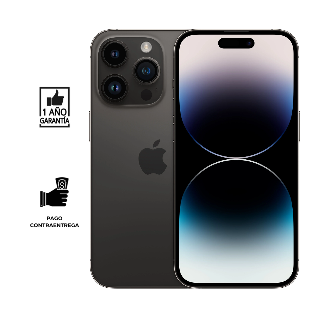 REACONDICIONADO IPHONE 14 PRO 128GB I GRADO A I COLOR NEGRO - 1