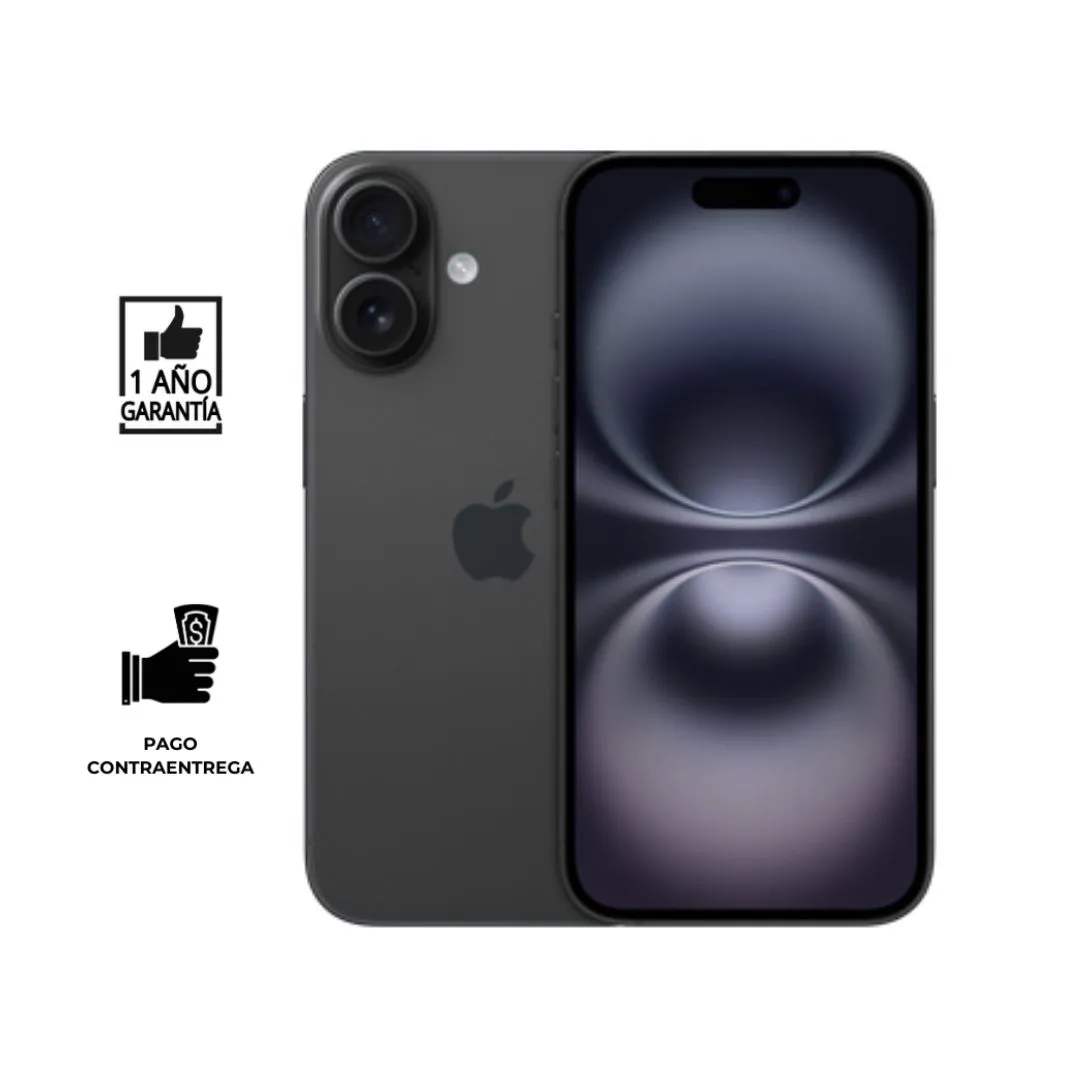 REACONDICIONADO IPHONE 16 128GB I GRADO B I COLOR NEGRO - 1