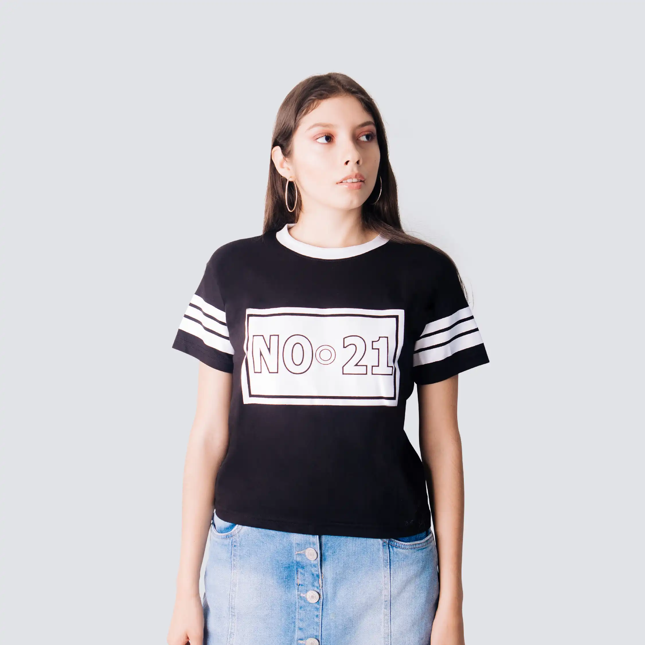 POLO MANGA CORTA MUJER FLEIRI AND MANNER NEGRO CASUAL NO21 - 1