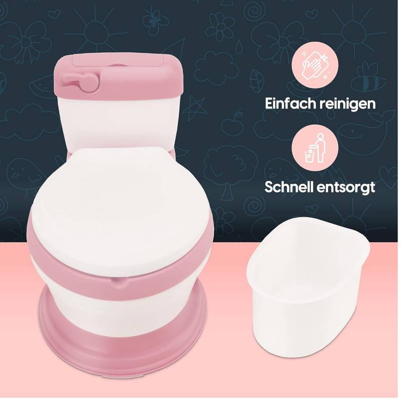 ASIENTO OEM PORTÁTIL ORINAL INODORO DE ENTRENAMIENTO ROSADO PARA NIÑOS - 4