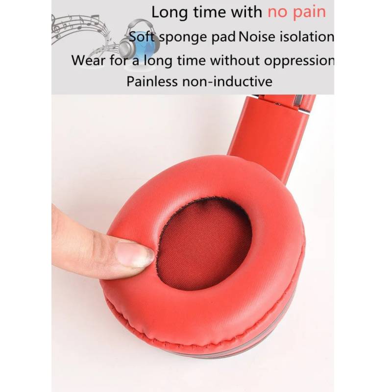 AUDÍFONOS OEM P47 BLUETOOTH DEPORTIVOS PARA IPAD TABLET TELEFONO ROJO - 6