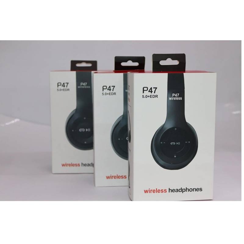 AUDÍFONOS P47 BLUETOOTH DEPORTIVOS PARA IPAD TABLET TELEFONO NEGRO - 3