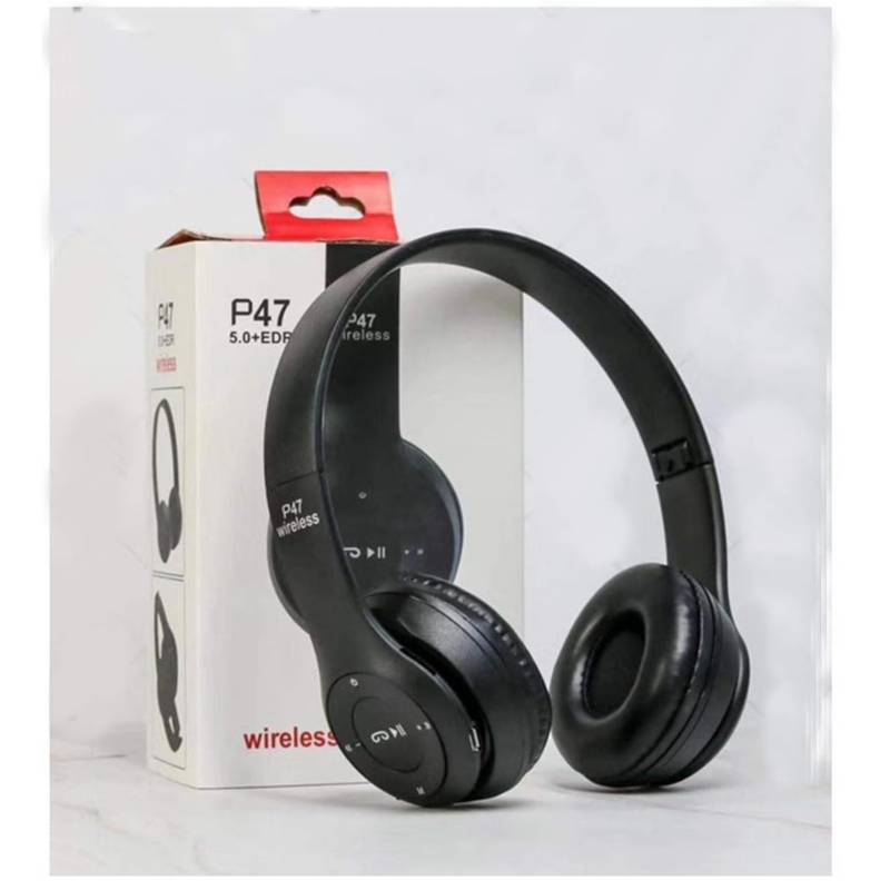 AUDÍFONOS P47 BLUETOOTH DEPORTIVOS PARA IPAD TABLET TELEFONO NEGRO - 4