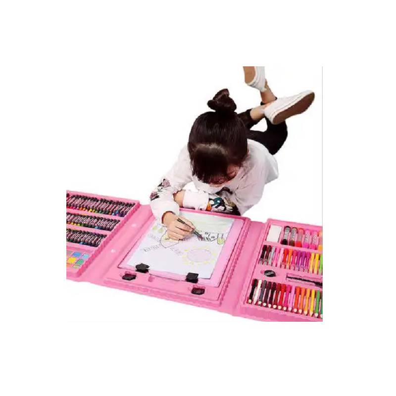 SET ARTE DIBUJO Y PINTURA OEM 208 PIEZAS ROSADO - 4