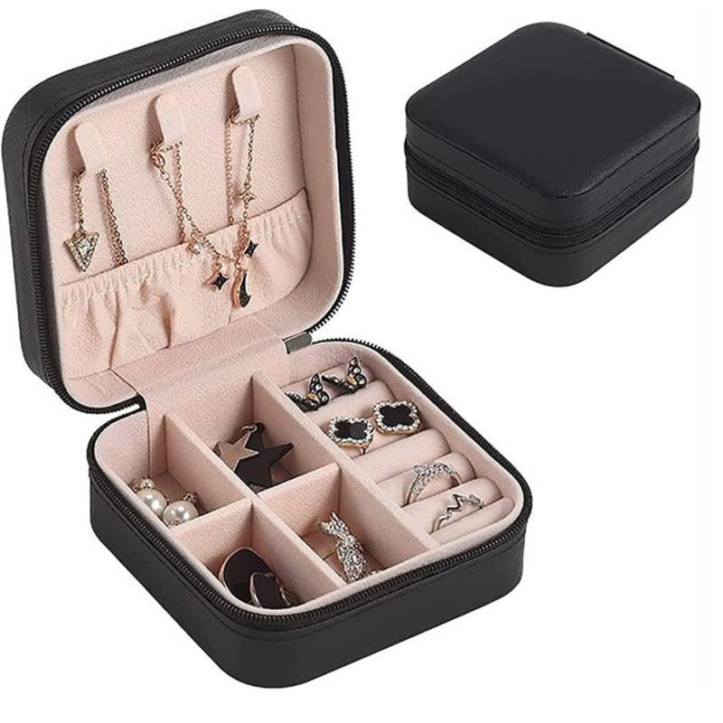 PACK 03 PCS MINI ORGANIZADOR DE JOYAS DE VIAJE PORTÁTIL CON CREMALLERA - 1